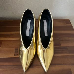 Stella McCartney Gold Non Leather Pumps